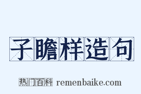 子瞻样造句是什么意思的图片